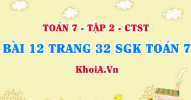 Bài 12 trang 32 SGK Toán 7 tập 2 Chân trời sáng tạo